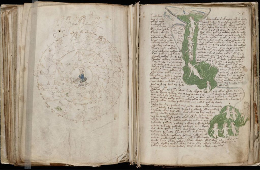 Excerpt from the Voynich Manuscript at Yale University's Beinecke Library