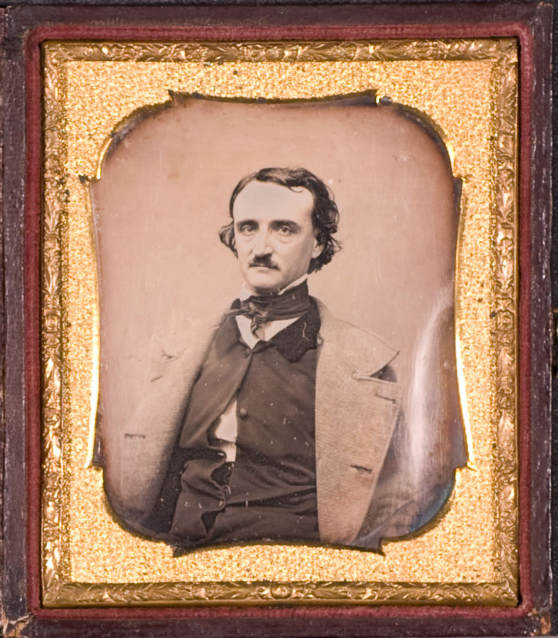 1848 daguerreotype of Edgar Allan Poe by William Hartshorn