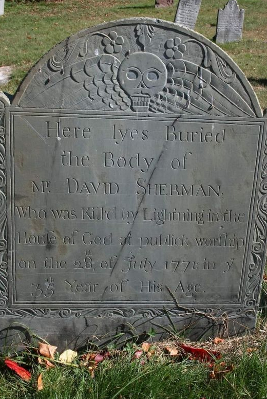 The grave of David Sherman. Photo courtesy of Bette Jenneman Blackwell.