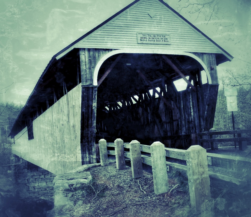 The Cursed Blair Covered Bridge in Campton, New Hampshire.