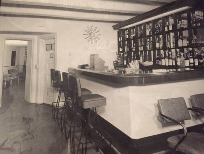 The former bar in the underground section of the Hartness House.