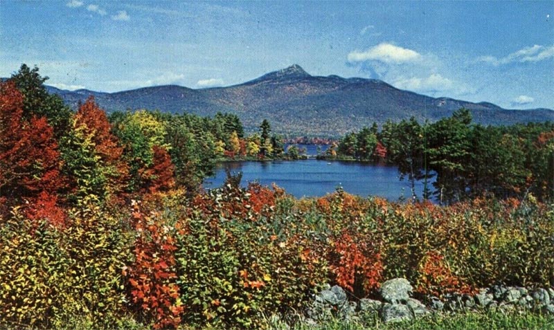 A postcard of Mt. Chocorua and Iona Lake in New Hampshire.