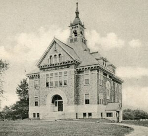 The original Westford Academy building in Massachusetts.