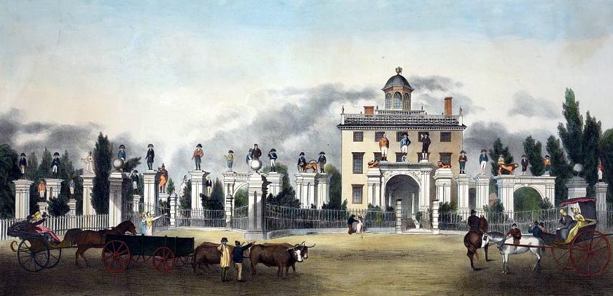 Historic image of Lord Timothy Dexter House in Newburyport, Massachusetts.