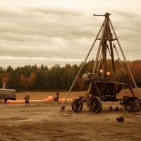 The world-record holding trebuchet Yankee Siege in Greenfield, New Hampshire.