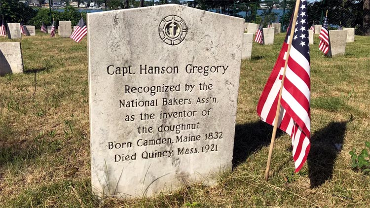 The grave of Capt. Hanson Gregory in Quincy, Massachusetts.