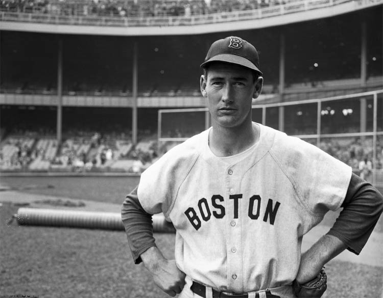 Red Sox baseball legend Ted Williams.