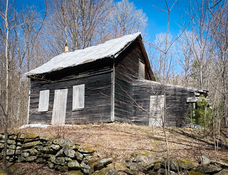 What's left of the  Almeron Goodell house in the Ricker Basin ghost town in Waterbury, Vermont.