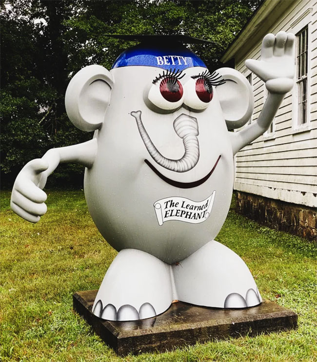 The Betty statue located on Douglas Hook Road just behind the Chepachet Town Hall and next to the old One Room Schoolhouse building.
