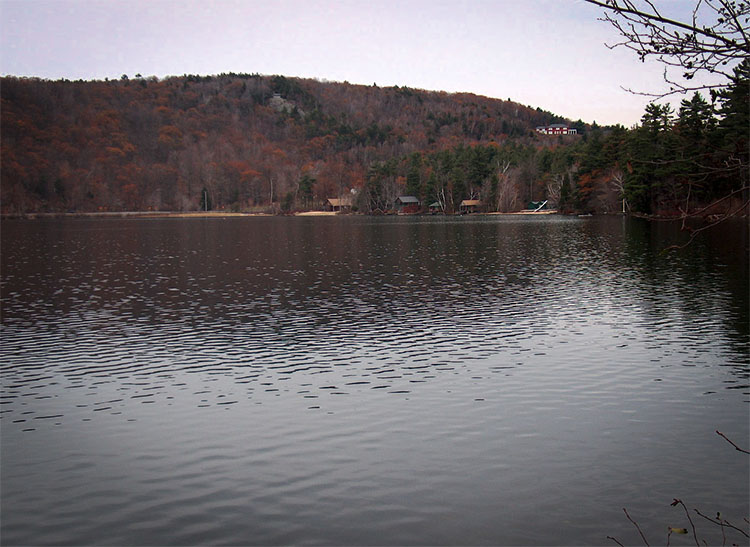Dublin Lake in Dublin, New Hampshire. The site of an alleged lake monster and UFO crash location.
