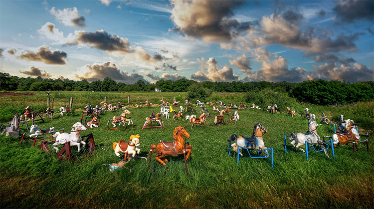 Ponyhenge in Lincoln, Massachusetts. Photo by Frank Grace