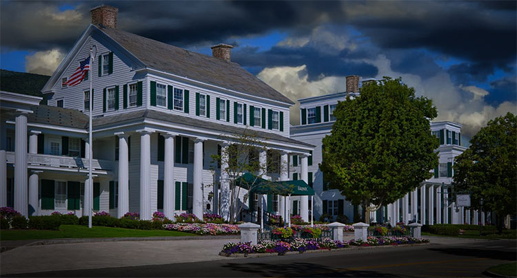 The haunted Equinox Hotel in Manchester, Vermont today.