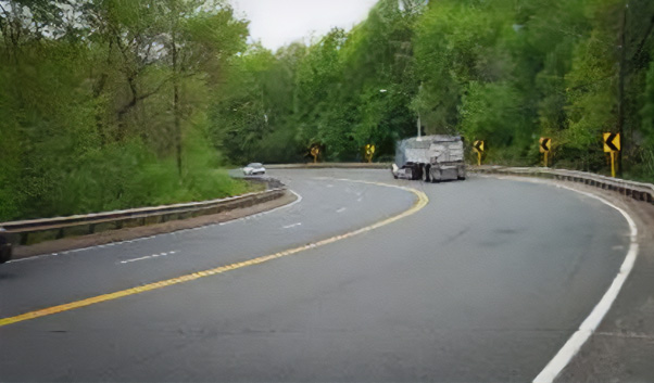 Route 44 in Avon, Connecticut, near Talcott Mountain.