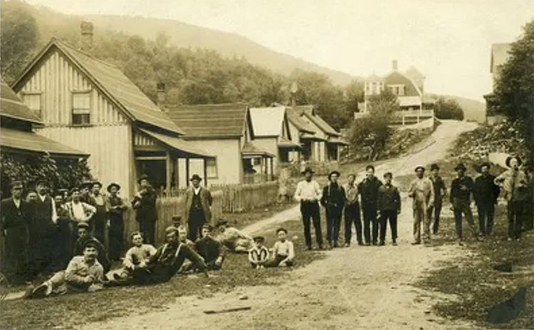The logging town of Livermore, New Hampshire, circa 1880s.