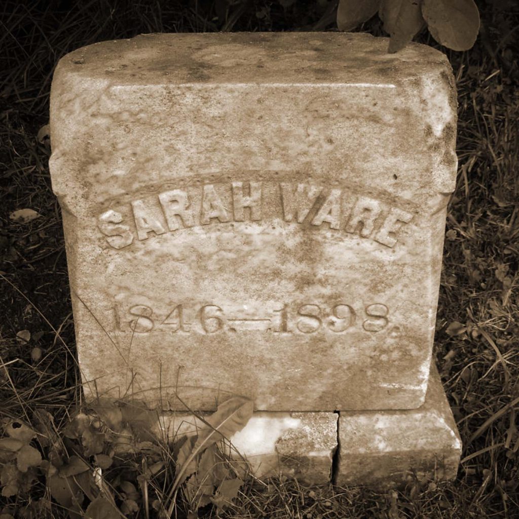 The grave of Sarah Ware in Bucksport, Maine.