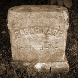 The grave of Sarah Ware in Bucksport, Maine.