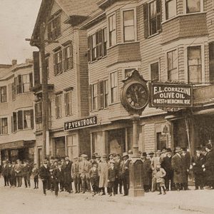 The Vetrone Building on Atwells Avenue in Providence, Rhode Island, was the epicenter of the Macaroni Riots of 1914.