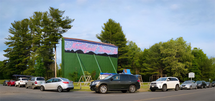 The Northfield Dive-In movie theater in Hinsdale, New Hampshire.
