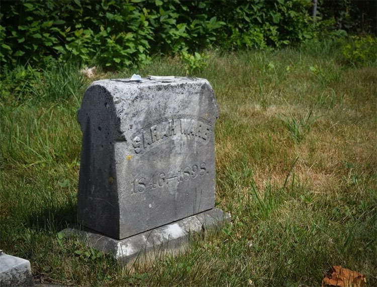 The grave of Sarah Ware in Bucksport, Maine.