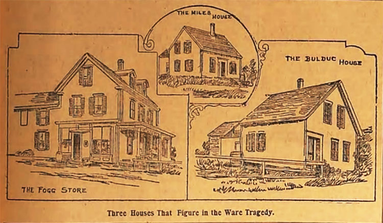 The houses associated with Sarah Ware's last night alive.