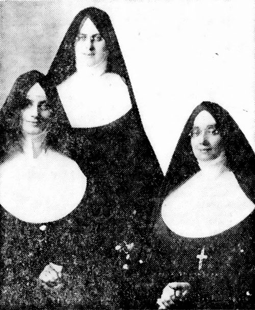 The LaFosse sisters who perished in the accident on Rt. 31 in Holden, Massachusetts on November 22, 1963. Marie aka Sister Celine Marie; Eva aka Sister Mary Martha; and Beatrice aka Sister Mary Ferdinand.