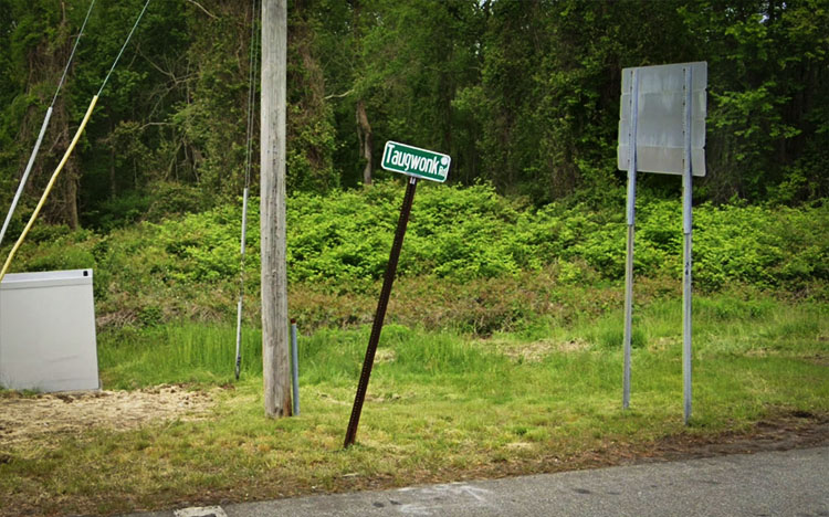 Taugwonk Road in Stonington, Connecticut. The region where the ape man was spotted in 1926.